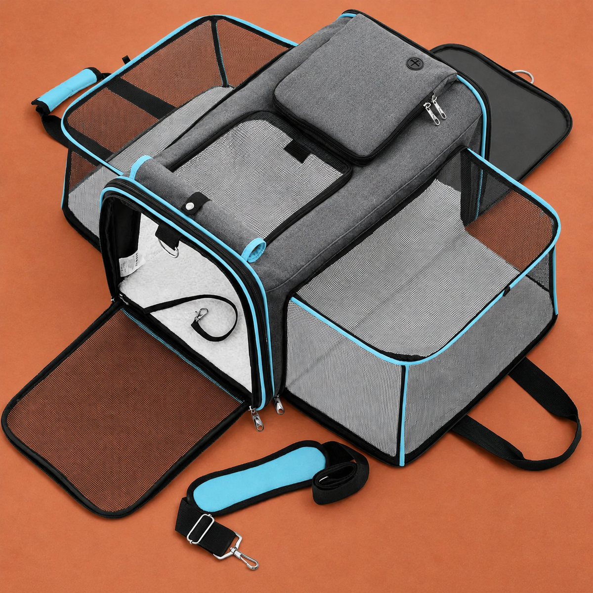 Sac de transport chat extensible