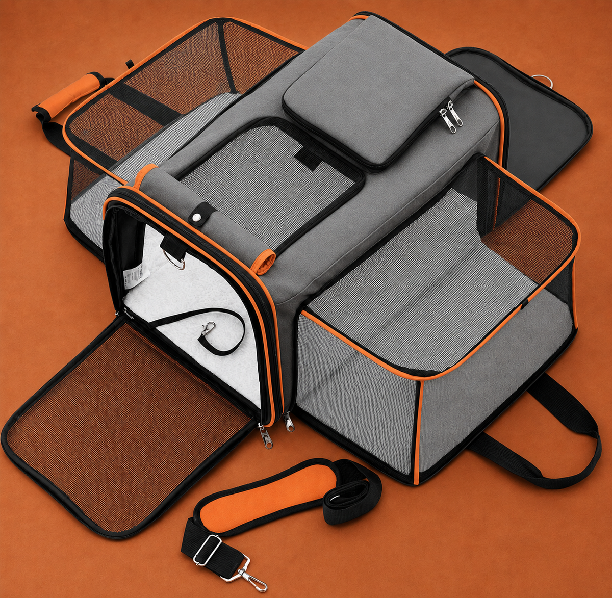 Sac de transport chat extensible
