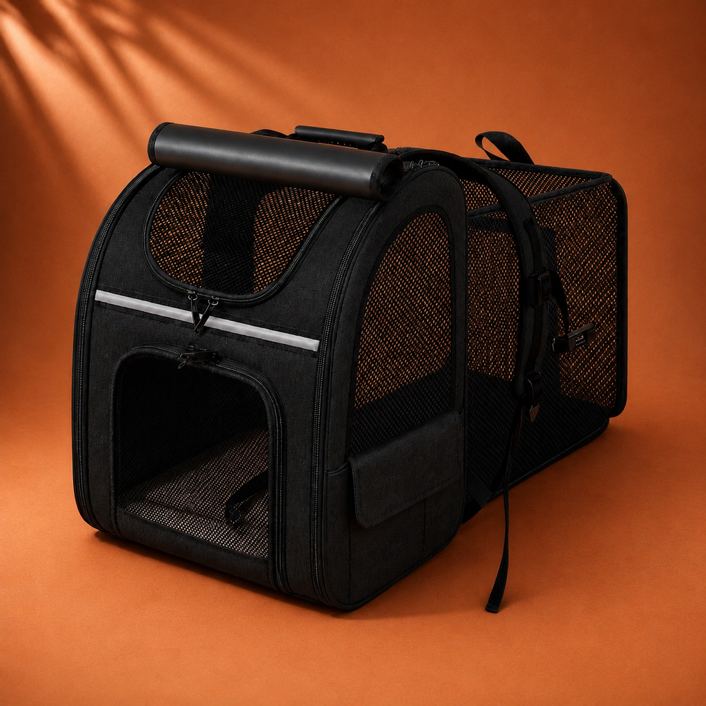 sac a dos transport noir vue trois quart