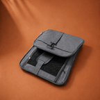 Sac de transport pour chat gris replié à plat pour le rangement